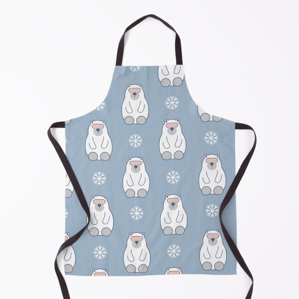 Item preview, Cute Funny Cartoon Christmas Polar Bear and Snowflakes Seamless Pattern designed and sold by silviaol.
