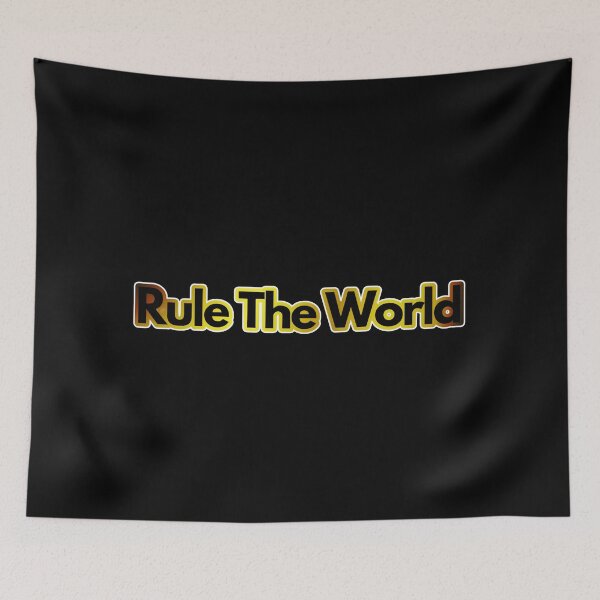 Item preview, rule the world - golden text quotes designed and sold by UnseenCreations.