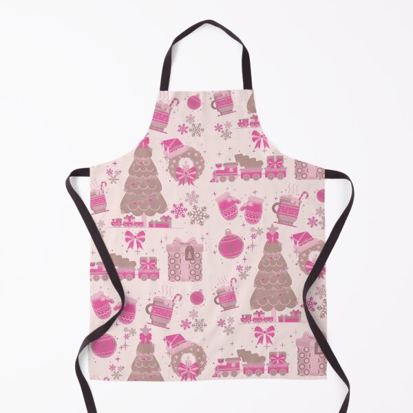 Artikelvorschau, Trendy rosa Weihnachtsschmuck/Dekorationsmuster 2022 (Weihnachtsbaum, Schneeflocken, heiße Schokolade, Zug, Glocken, Handschuhe, Geschenk, Fiona) für Weihnachts- und Dezemberstimmung entworfen und verkauft von By Roqia.