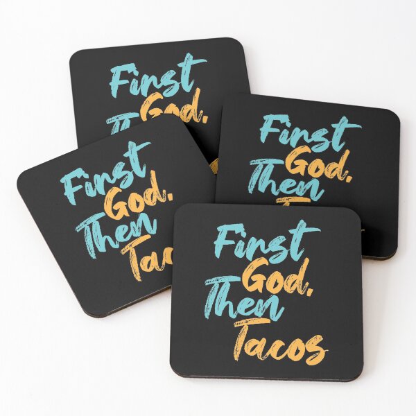 Item preview, First God Then Tacos designed and sold by Creatively Torn.