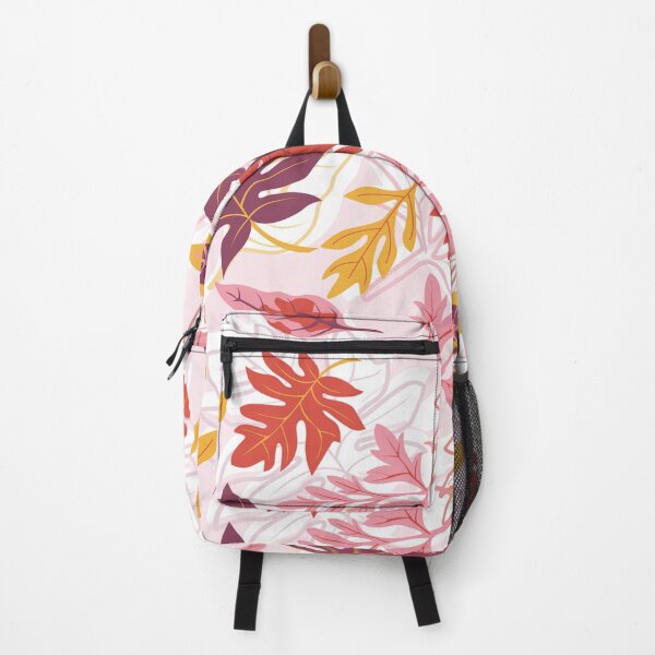 Item preview, Vibrant Fall Autumn Pattern- Bright Orange, Pink Yellow Leaves, Fall Botanical Leaves Print designed and sold by silviaol.