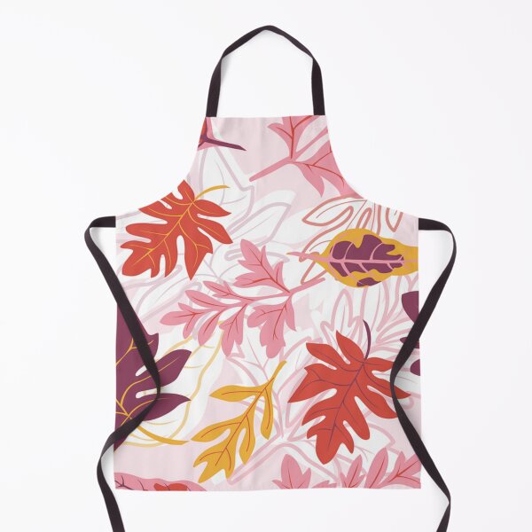 Item preview, Vibrant Fall Autumn Pattern- Bright Orange, Pink Yellow Leaves, Fall Botanical Leaves Print designed and sold by silviaol.