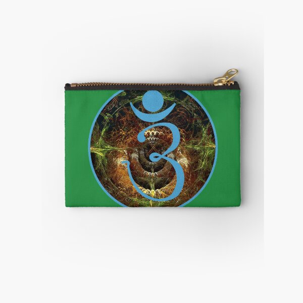 Item preview, OM Logo - Blue on Fractal Pattern designed and sold by Fractal Journeys, etc. .