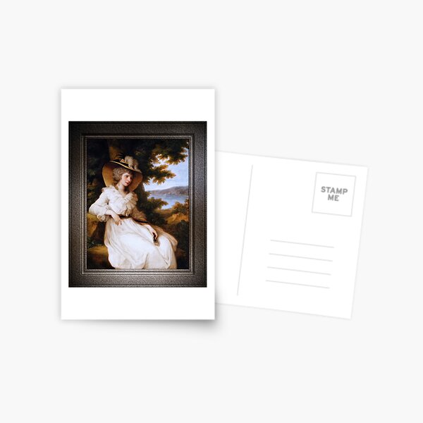 Lady Elizabeth Christiana Hervey by Angelica Kauffman Classical Xzendor7 Old Masters Reproductions Postcard