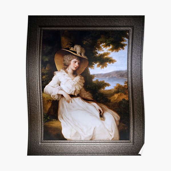 Lady Elizabeth Christiana Hervey by Angelica Kauffman Classical Xzendor7 Old Masters Reproductions Poster