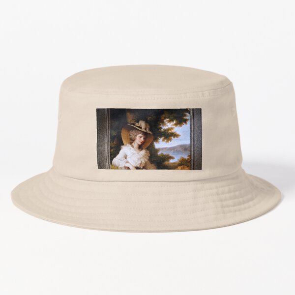 Lady Elizabeth Christiana Hervey by Angelica Kauffman Classical Xzendor7 Old Masters Reproductions Bucket Hat