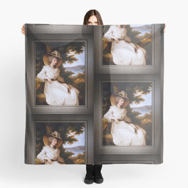Lady Elizabeth Christiana Hervey by Angelica Kauffman Classical Xzendor7 Old Masters Reproductions Scarf