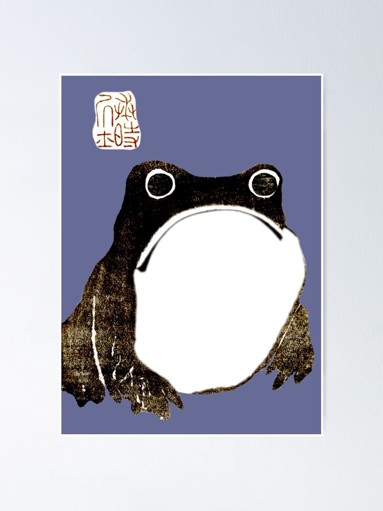 Toad Wall Poster, Japanese Art Style Illustration, Frog Wall Decoration,  Japanese Wall Poster to Frame 