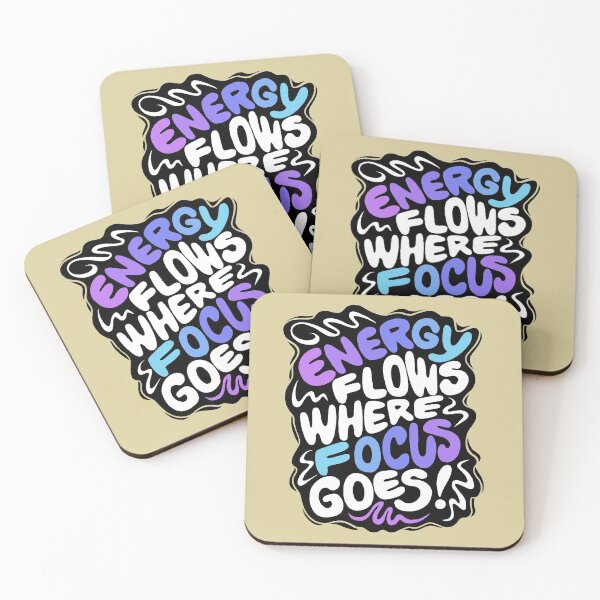 Item preview, Energy Flows Where Focus Goes | Digital Hand Lettered Slogan designed and sold by KooKooRuz.