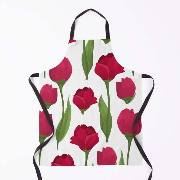 Artikelvorschau, Lebendige rote Aquarell-Tulpen, nahtloses florales botanisches Muster entworfen und verkauft von silviaol.