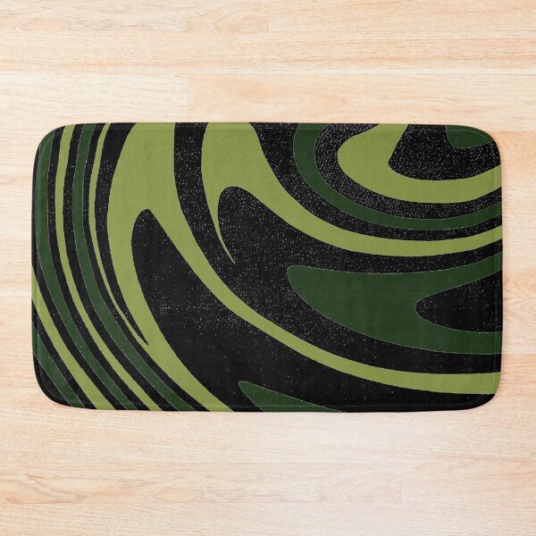 Item preview,  Midcentury modern pattern, curvey, waves,green and black abstract pattern, 1960s pattern, bad trip designed and sold by Nostrathomas66.