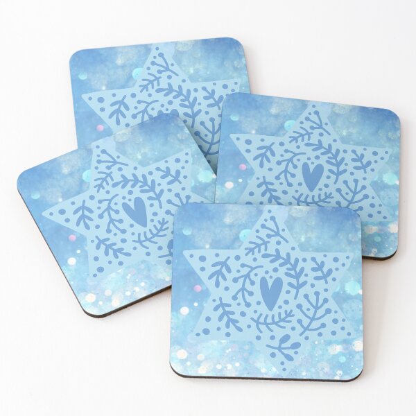 Item preview, Liturgical Light Blue with six pointed star with heart and branches  designed and sold by CheekyGrace.