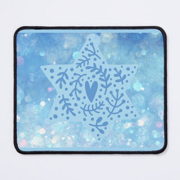 Item preview, Liturgical Light Blue with six pointed star with heart and branches  designed and sold by CheekyGrace.