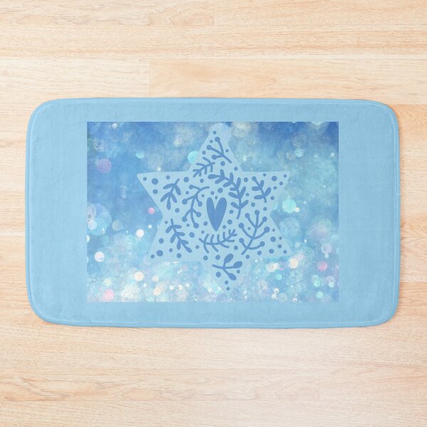 Item preview, Liturgical Light Blue with six pointed star with heart and branches  designed and sold by CheekyGrace.