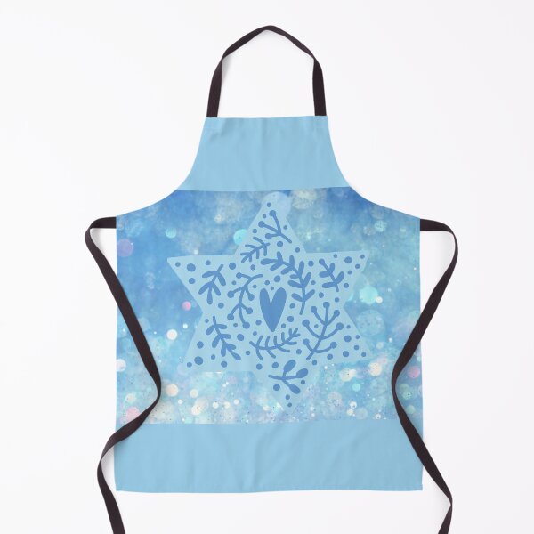 Item preview, Liturgical Light Blue with six pointed star with heart and branches  designed and sold by CheekyGrace.