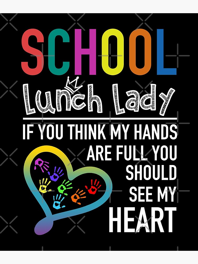 "School Lunch Lady Dinner Lady Cute Heart Appreciation" Canvas Print by