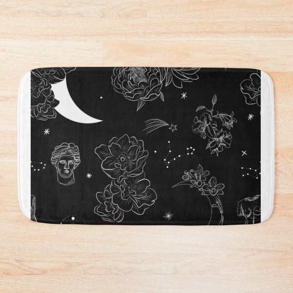 Item preview, moon and flowers  designed and sold by HowlingClothing.