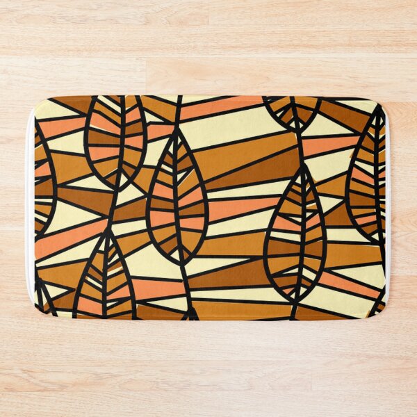 Item preview, Fall Autumn Brown Leaves Geometric Pattern, Fall Botanical Leaves Print designed and sold by silviaol.