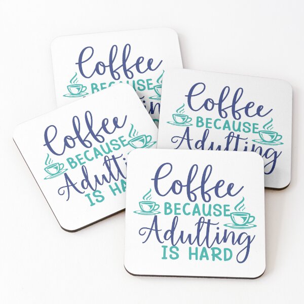 Item preview, Coffee Because Adulting Is Hard - Trendy Coffee Is a Hug In a Mug Quote For Coffee Lovers and Coffee Addicts designed and sold by Prince - Bestseller ★★★★★.