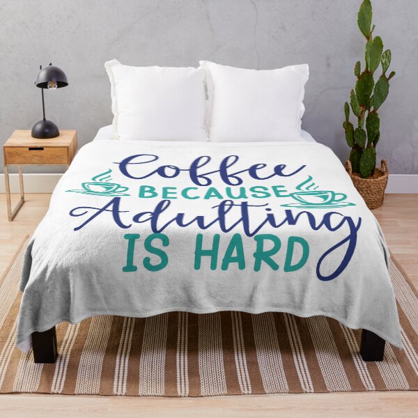 Item preview, Coffee Because Adulting Is Hard - Trendy Coffee Is a Hug In a Mug Quote For Coffee Lovers and Coffee Addicts designed and sold by Prince - Bestseller ★★★★★.