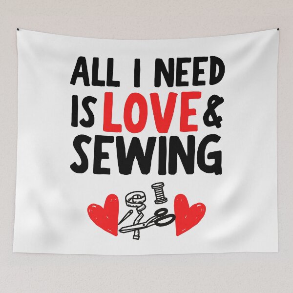 Item preview, All I need is love and sewing designed and sold by TheGreenGoat.