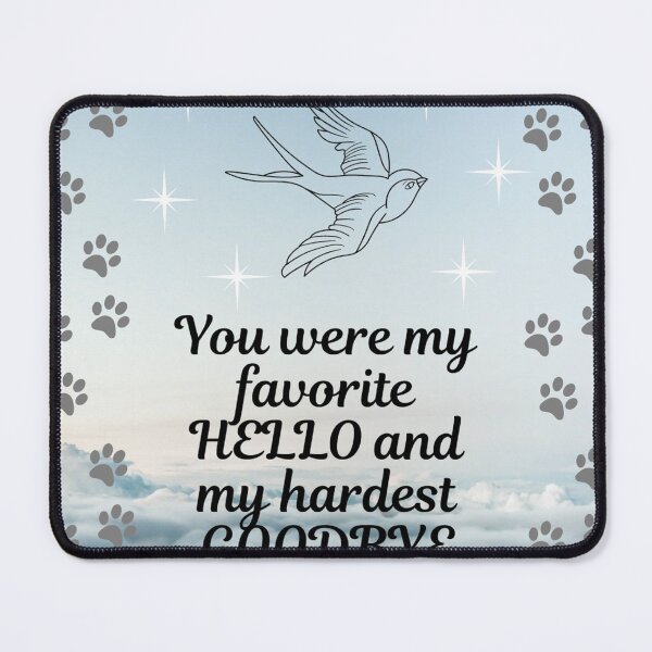 Item preview, Pet grief heavenly clouds Hello Goodbye Remembrance Bird designed and sold by Kamira Gayle.