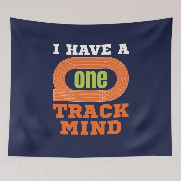 Item preview, I Have a One Track Mind Funny Track and Field Runner designed and sold by jaygo.
