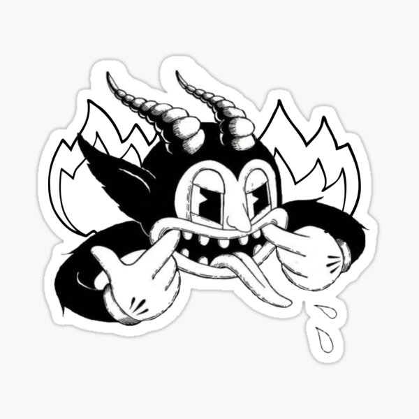 Pegatina «Ghostemane X Cuphead Estilo retro Oscuro siniestro Diablo de  dibujos animados» de NewWaveStyle | Redbubble