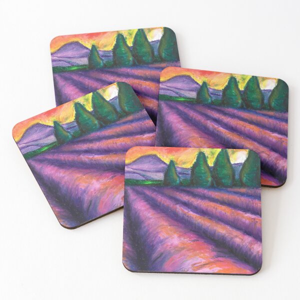 Item preview, Lavender field with trees designed and sold by Egle Kristensen.