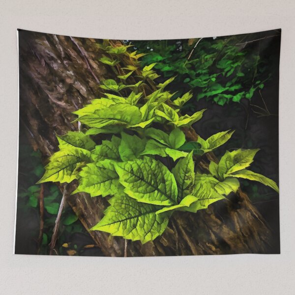 Item preview, Bright Green Tree Vines Digital Painting designed and sold by Zurickdesigns.