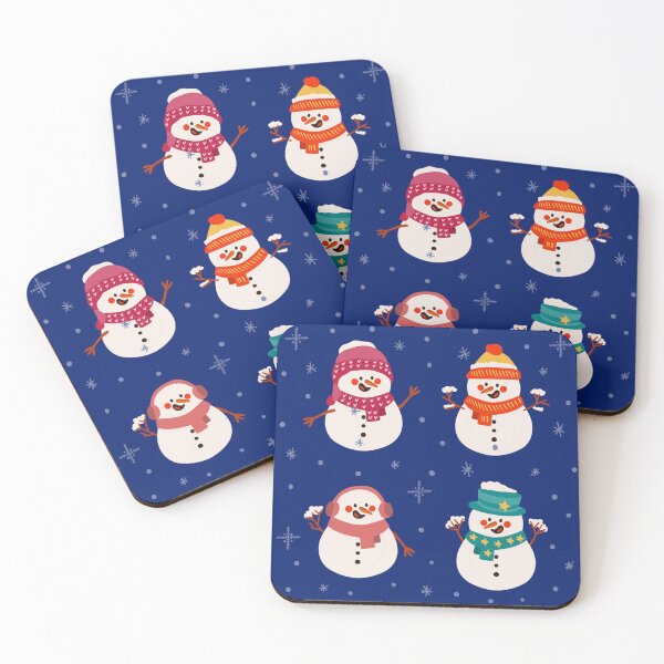 Item preview, Christmas Snowmen Snowflakes Pattern. Cute and Funny Snowmen on Blue. Holiday Pattern designed and sold by silviaol.