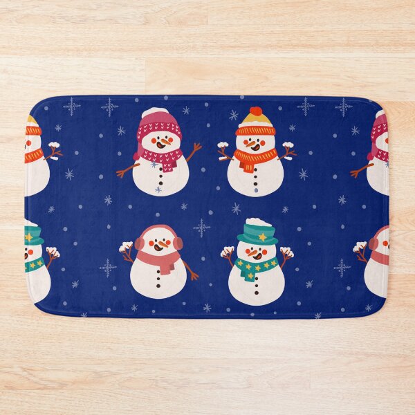 Item preview, Christmas Snowmen Snowflakes Pattern. Cute and Funny Snowmen on Blue. Holiday Pattern designed and sold by silviaol.