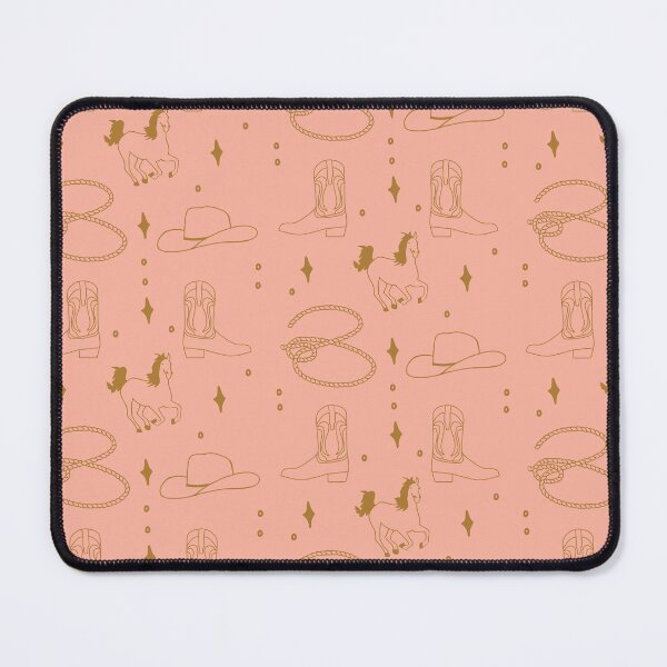 Item preview, Pink Western Cowboy Boot Horse Rope Star Pattern Hand Drawn Illustration Design designed and sold by tomatzdesign.