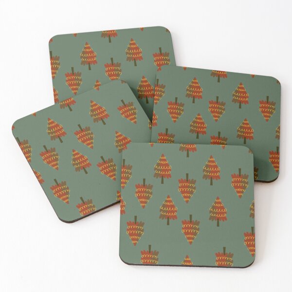 Item preview, Christmas Trees Seamless Pattern. Red Christmas Trees and Ornaments designed and sold by silviaol.
