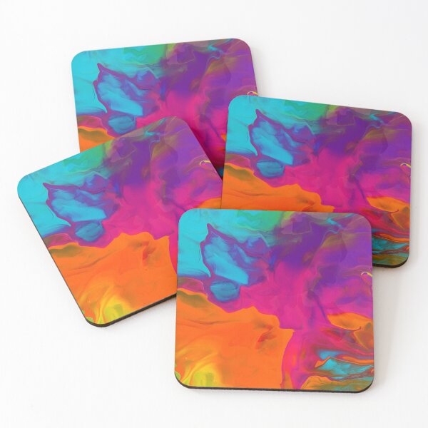 Item preview, Tropical Blooms 1 acrylic on canvas abstract painting designed and sold by Color Splash Gallery.