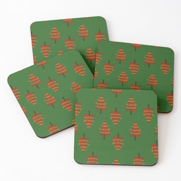 Item preview, Christmas Trees Seamless Pattern. Red Christmas Trees and Ornaments designed and sold by silviaol.
