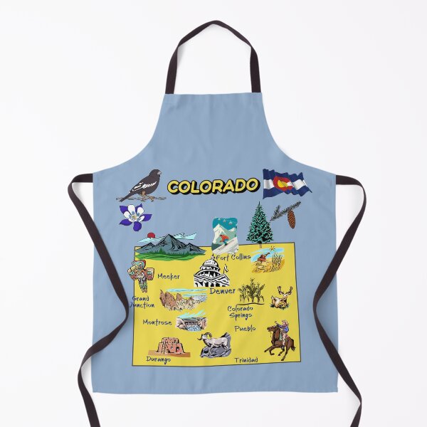 Item preview, tourist map of Colorado state, USA, major cities, flag, landmarks designed and sold by mashmosh.