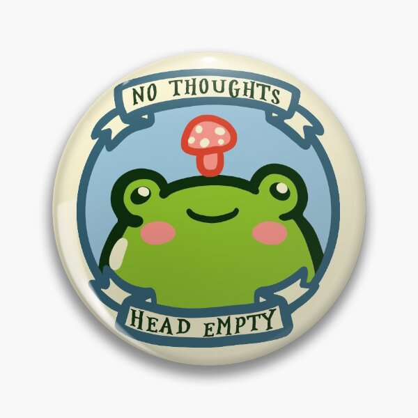 Item preview, No thoughts Head empty - Funny Self Deprecating Humor Stupid Frog Ironic Humour designed and sold by Nossikko.