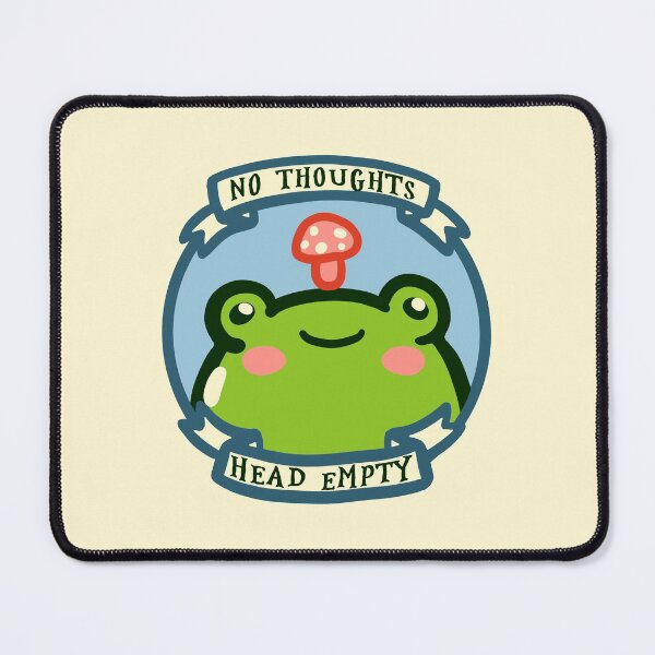 Item preview, No thoughts Head empty - Funny Self Deprecating Humor Stupid Frog Ironic Humour designed and sold by Nossikko.