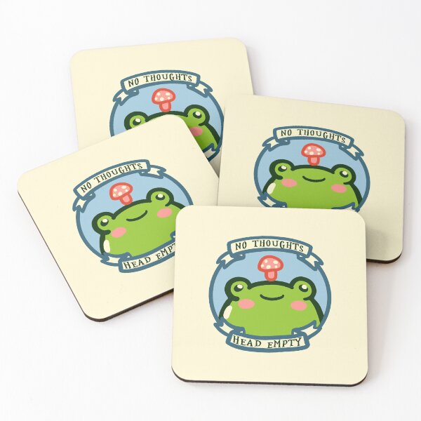 Item preview, No thoughts Head empty - Funny Self Deprecating Humor Stupid Frog Ironic Humour designed and sold by Nossikko.