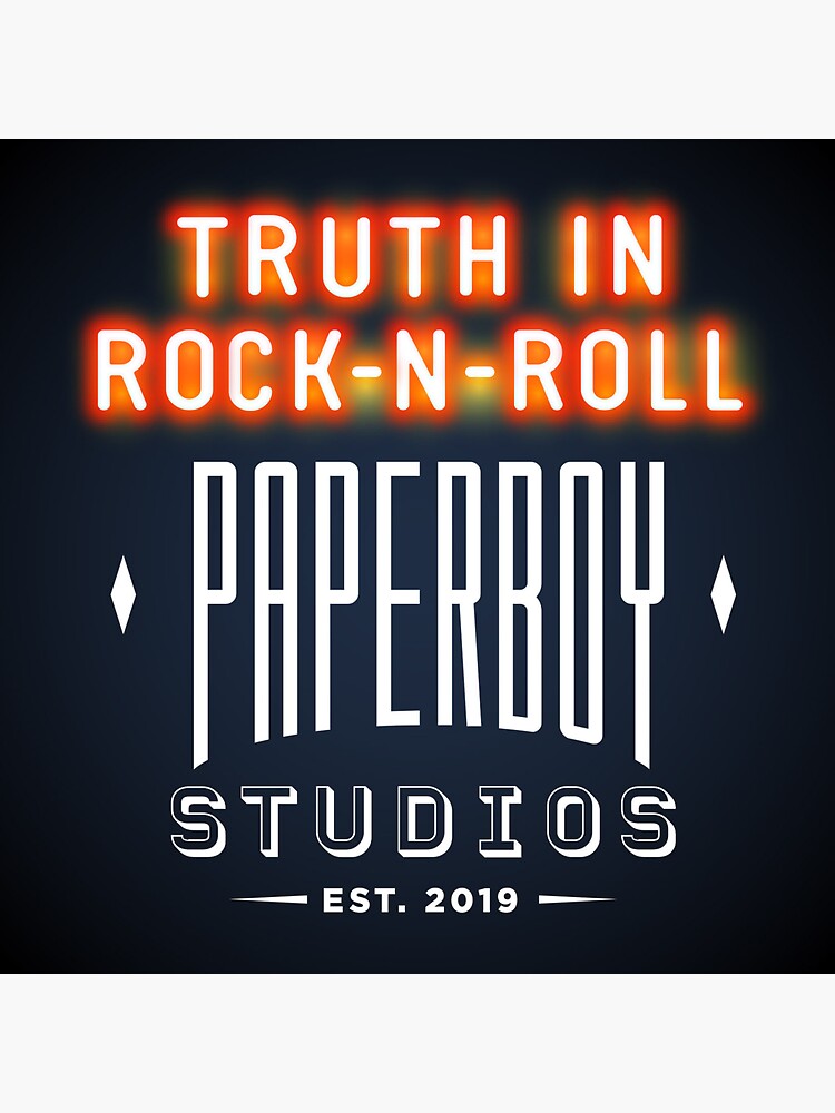 "Paperboy Studios Black Neon Logo" Sticker for Sale by curleyjayhawk Redbubble