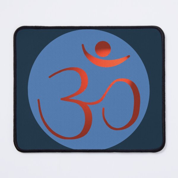 Item preview, OM Logo - Red on Blue designed and sold by Fractal Journeys, etc. .