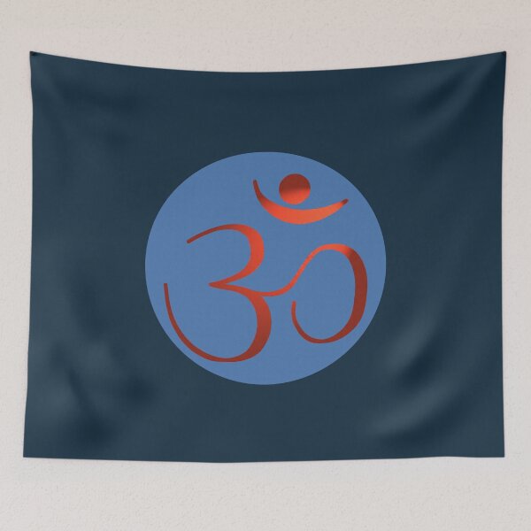 Item preview, OM Logo - Red on Blue designed and sold by Fractal Journeys, etc. .