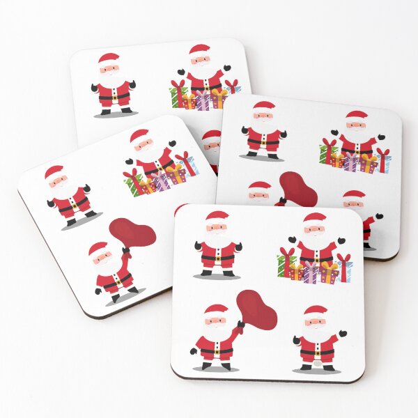 Item preview, Funny Cute Christmas Santas. Joyful Santa Christmas Holiday Print designed and sold by silviaol.