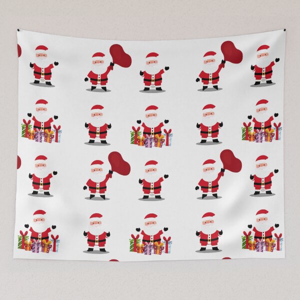 Item preview, Funny Cute Christmas Santas. Joyful Santa Christmas Holiday Print designed and sold by silviaol.