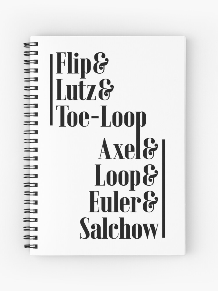 Thumbnail 1 of 3, Journal, Figure Skating Edge And Toe Jumps Black designed and sold by AnythingGOE.