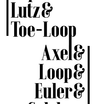 Artwork thumbnail, Figure Skating Edge And Toe Jumps Black by AnythingGOE