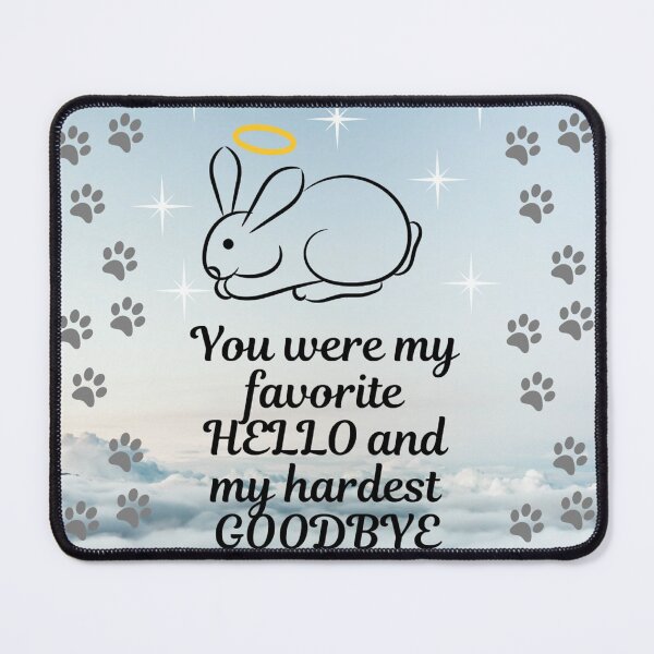 Item preview, Pet grief heavenly clouds Hello Goodbye Remembrance – Rabbit designed and sold by Kamira Gayle.