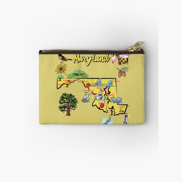 Item preview, Hand Drawn Illustration of Maryland Map with Tourist Destinations, attractions, USA designed and sold by mashmosh.