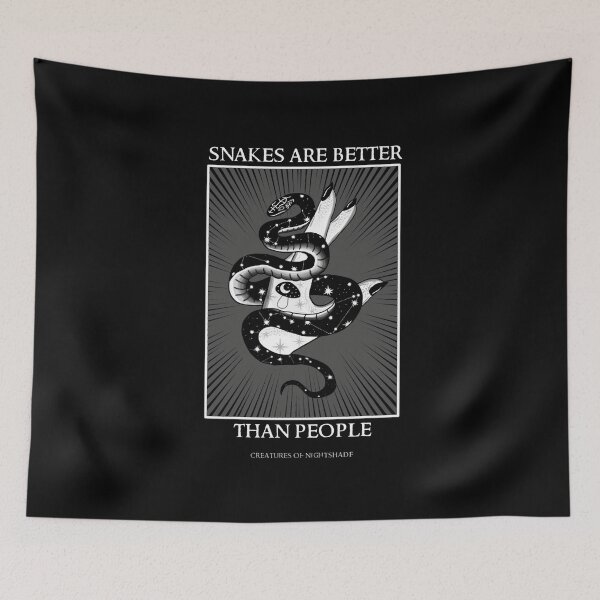 Item preview, Snakes Are Better Than People Gothic Print designed and sold by Creatures of Nightshade.